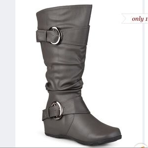 Wide calf tall boots -grey -sz 9